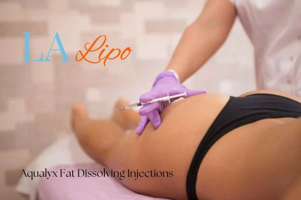 Woman having fat dissolving injections Northwood on thighs