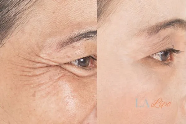 Before and after results of woman - HI-fu wrinkles reduction treatment Northwood