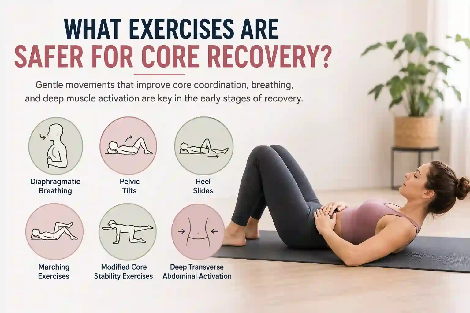 Which exercises may help diastasis recti Northwood?